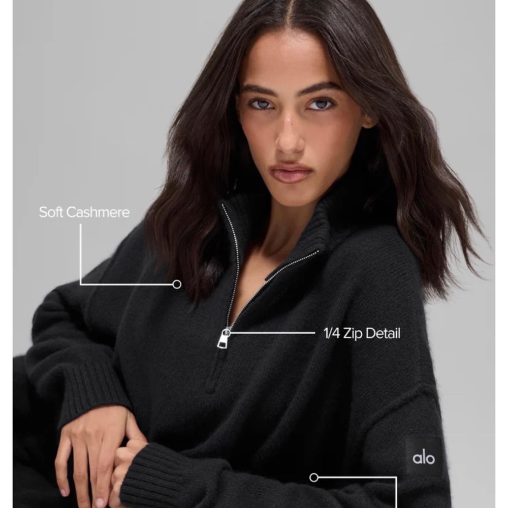 Alo wool cashmere 1/4 zip